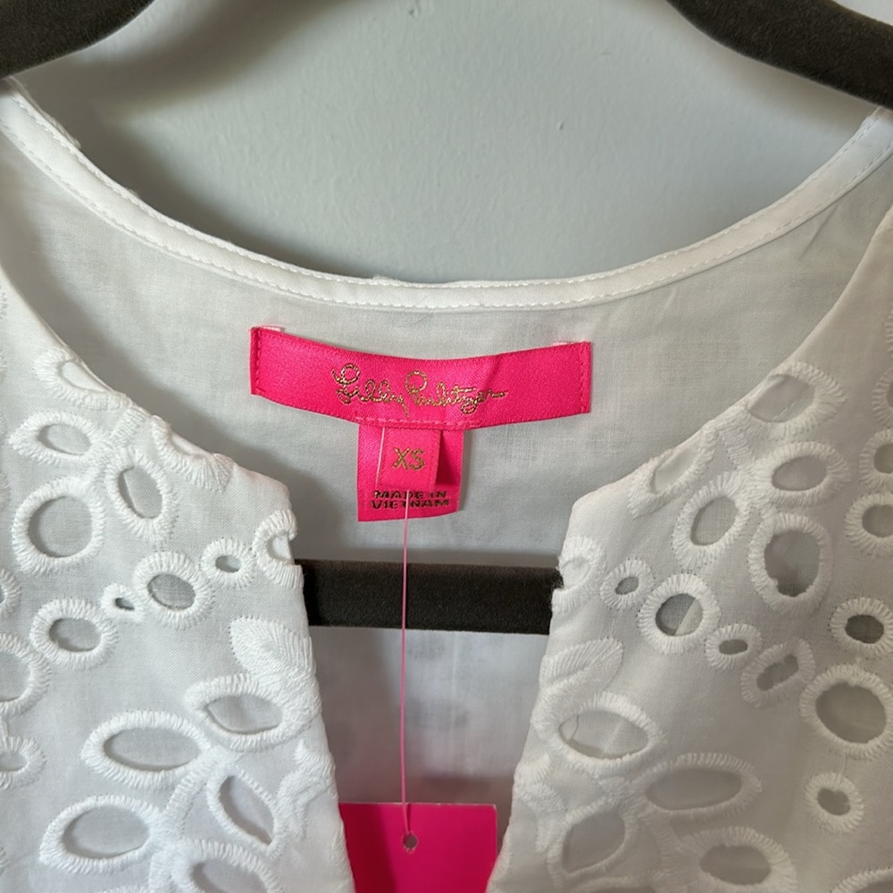 Lilly Pulitzer white Faun Top xs - Picture 4 of 9